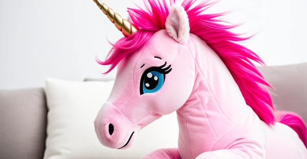 Peluche licorne rose personnalisée : douceur et praticité réunies